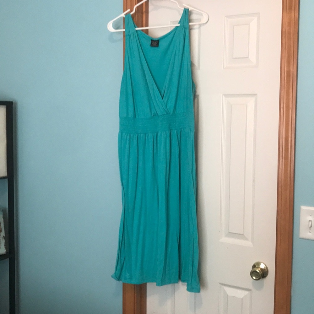 Teal tank dress
